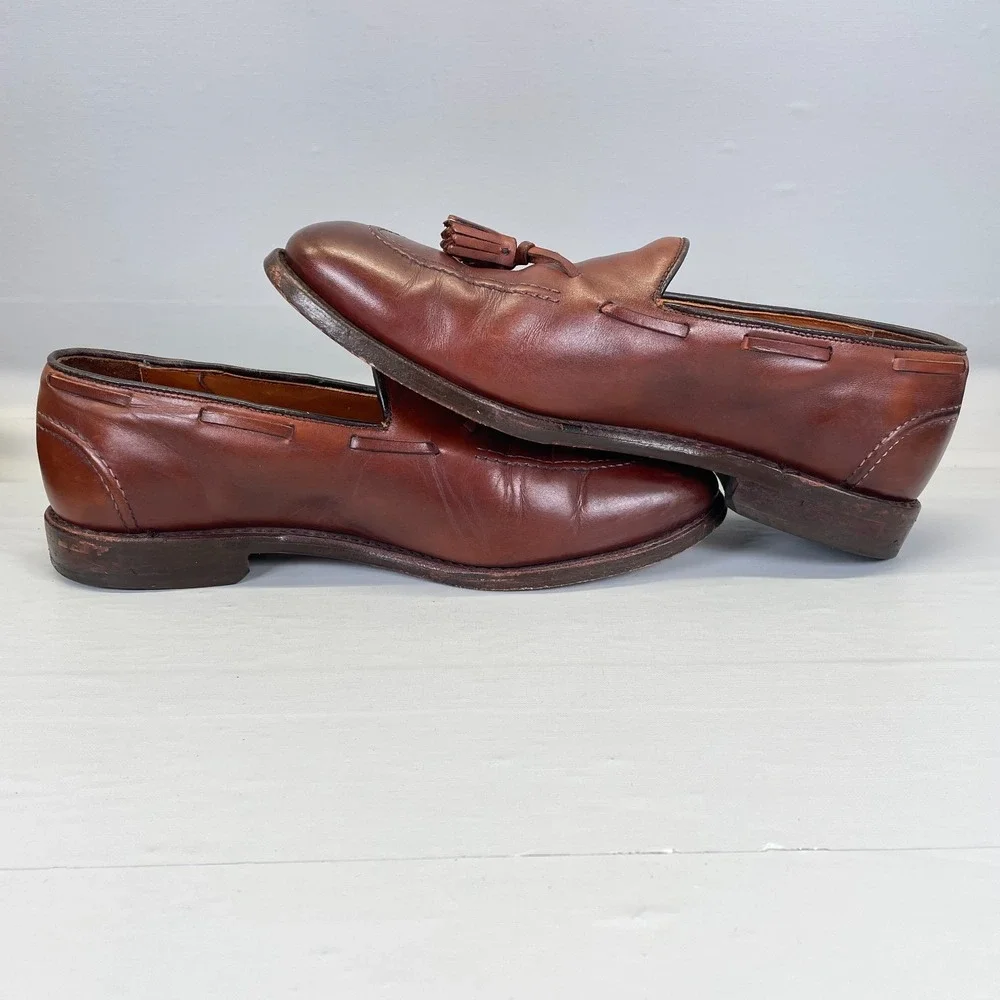 Allen Edmonds Acheson Tassel Loafers Mens Size 9.5 D Brown Leather Dress Shoes
